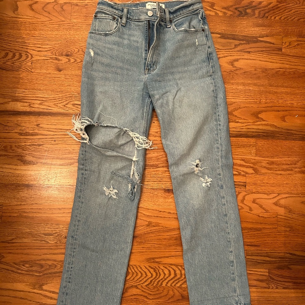 Abercrombie & Fitch Blue Straight Leg Jeans